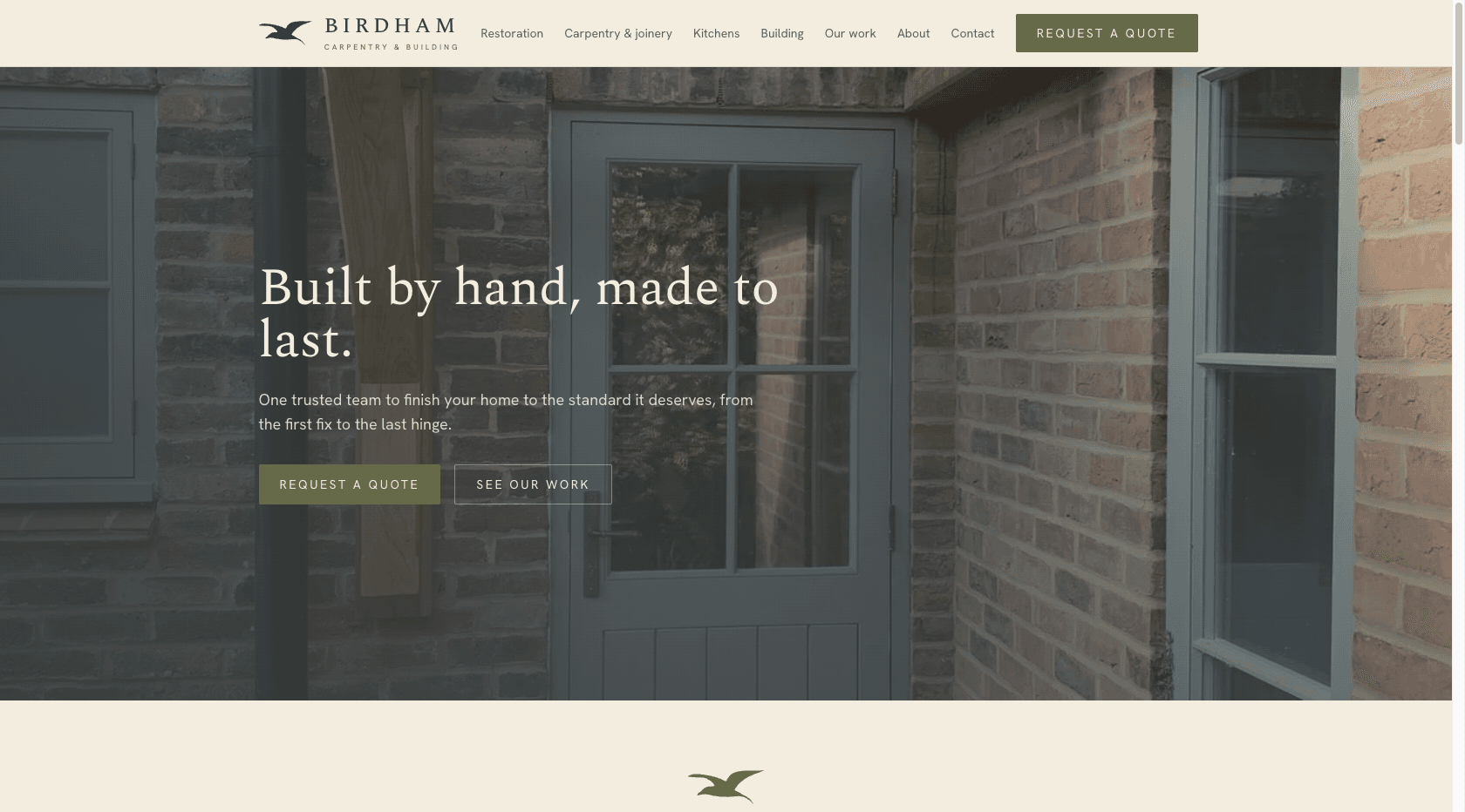 Birdham Carpentry & Building website screenshot