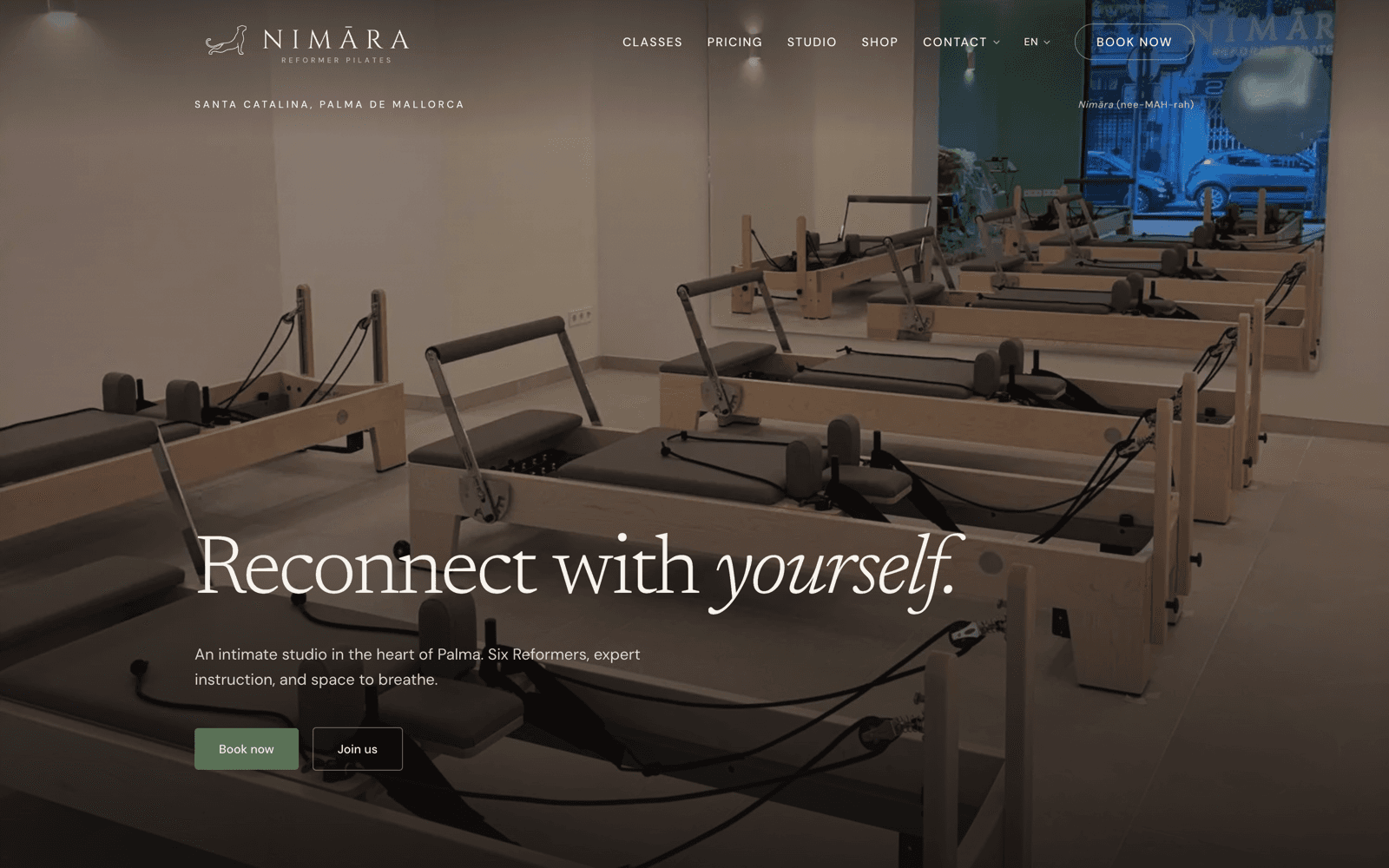 Nimāra Pilates website